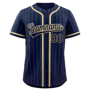 Cheap Mens and Women <b>Red</b> White Blue Stripe Baseball Uniforms Manufacturers Team Baseball Uniforms - Product Image 3