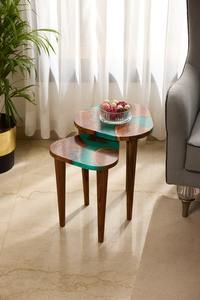 Mesa de Comedor de Resina Epoxi y Madera Hecha a Medida, Mesa de Navidad de Resina Epoxi y Madera de Alta Calidad Totalmente Personalizada - Product Image 2