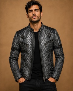 Vestes en cuir Avirex sur mesure OEM ODM de haute qualité, vente en gros, étiquette privée personnalisée, design premium ajustable, noir - Product Image 1