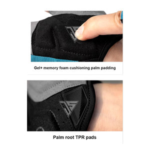 Gants de cyclisme unisexes en polyester à demi-doigts personnalisés - Gants de vélo respirants et antidérapants pour l'été - Product Image 5