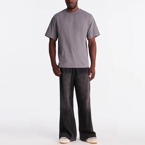 T-shirt unisexe surdimensionné en coton 100% de haute qualité 220 GSM, imprimé et brodé sur mesure, coupe courte pour homme, tricoté - Product Image 4