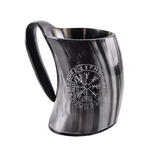 Natural <b>buffalo</b> <b>horn</b> mug Handcrafted <b>horn</b> drinking cup Antique imitation carved mug Durable art collectible <b>horn</b> - Product Image 6