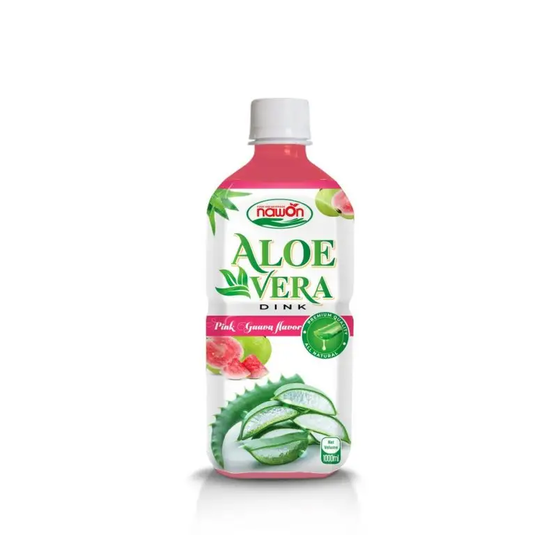 Bevanda all'aloe Vera da 1 litro con succo di Guava rosa-colorato di frutta-gusto squisito buono per la salute