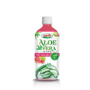 1L Aloe Vera Drink With Pink Guava Juice - Colorful of Fruit - Yummy Taste Good For Health