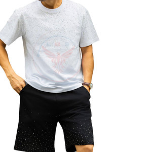 T-shirts pour hommes en strass à prix avantageux, fabrication pakistanaise, polyester/coton de haute qualité, séchage rapide, respirant, écologique - Product Image 2