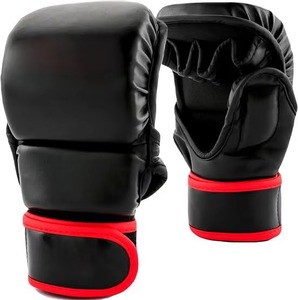 Gants de MMA bleus de qualité supérieure, mitaines de grappling durables, mitaines de boxe professionnelles pour l'entraînement et le sparring en arts martiaux, mitaines à paume ouverte - Product Image 3