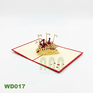 3D Wedding Bike Popup Greeting <b>Gift</b> Cards with <b>Envelopes</b> Offset Printing for Valentine's Day Wedding Invitations Made of Paper - Product Image 1