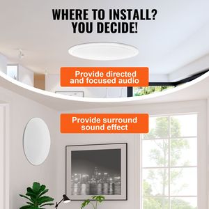 Altoparlanti da Incasso a Soffitto da 8 Pollici, 200 Watt, Sistema Flush Mount con Impedenza di 8 Ohm e Sensibilità di 89dB - Product Image 5