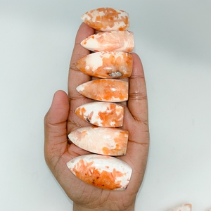 Cristal de Scolecita Natural en Forma de Llama, Color Durazno, Pulido, para Reiki, Meditación, Decoración Energética, Venta al Por Mayor - Product Image 4