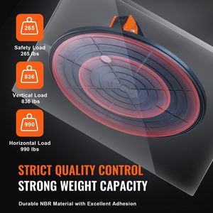 Ventouse en verre de 10 pouces avec poignée en acier, capacité de charge industrielle robuste de 990 lb, boîte de transport - Product Image 4
