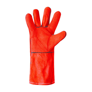 Red Cow Split Leather 16-Inch Welding <b>Gloves</b> Heat Resistant Heavy Duty - Product Image 3
