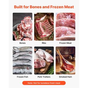 Sega a Nastro Elettrica Commerciale da 1100W per Carne, Banco da Lavoro 31,5 cm x 46 cm, Spessore di Taglio 0-11 cm, 7 Lame Extra per Lavorazione Ossa e Carne - Product Image 3
