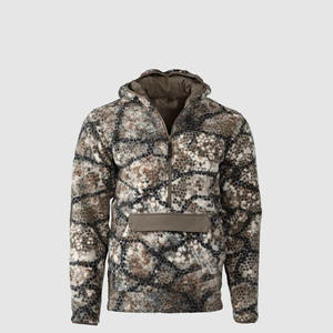 Sweat à capuche zippé camouflage style streetwear euro-américain pour homme, en coton épais, coupe oversize, délavé à l'acide, avec logo brodé personnalisé - Product Image 2