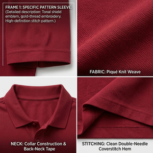 Chemises polo en polyester Dry Fit pour hommes, vêtements de sport de golf, chemise de sport respirante à séchage rapide, uniforme d'entraînement, haut à col - Product Image 6
