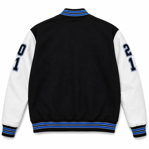 Chaqueta Varsity de Invierno Personalizada para Hombre, Bordado Chenille, Lana, Cuero, Resistente al Viento, Transpirable, OEM, Etiqueta Privada, Letras en la Parte Delantera - Product Image 2