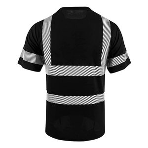 Camiseta de alta visibilidad con cinta reflectante, camiseta de trabajo, camisetas de seguridad para trabajadores de la construcción. - Product Image 2