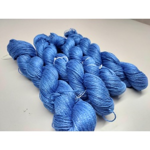Fancy 100% <b>Linen</b> Sportweight <b>Yarn</b> 2 Ply-Electric Blue 300m/100g Wet Spun Flax for Knitting & Crochet Wholesale Made in India - Product Image 1