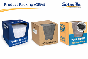 N-FIBER P45 Almohadillas Absorbentes de Aceite de Alta Absorción 1.6L, Control de Derrames de Aceite Industrial, Hidrofóbicas, 100 Almohadillas/Caja, Ecológicas - Product Image 4