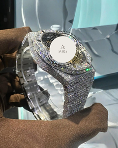 Best Quality Luxury Stainless Steel Alloy Iced Moissanite Diamond Mechanical Movement Sapphire Crystal <b>Watch</b> Party Hip Hop - Product Image 5