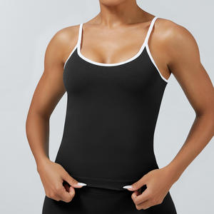 Débardeurs de sport pour femmes avec soutien-gorge intégré, dos nageur, pour yoga et course à pied - Product Image 2