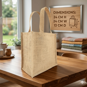 Bolsa de Regalo de Lona Económica de Tamaño Mediano |   Bolsa de Compras Reutilizable para Hipermercado |   Logotipo Personalizado Impreso |   Cadenas con Borlas | - Product Image 4