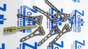 Placas de bloqueo volar de ángulo variable para radio distal de titanio grado 5, 3-5 orificios, izquierda y derecha, y tornillos, 61 piezas TT ORTO ZE ORZ-OP-00014 - Product Image 1
