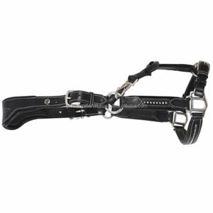 Licou de cheval en cuir noir avec cristaux équestres d'équitation licou décoratif de course de chevaux et accessoires - Product Image 6