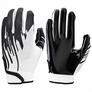 High Quality <b>Fingerless</b> <b>Gloves</b> White Black Dripping Print Polyester Non-Slip Sports Unisex All Seasons Breathable UV Protection - Product Image 5