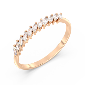 Anillo de boda REYES de diseño original con moissanita de 0.26 quilates, corte marquesa, para mujer, plata de ley 925 brillante, regalos de joyería fina - Product Image 2