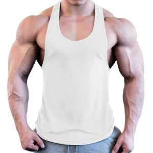 Débardeurs côtelés pour hommes en coton épais de haute qualité, coupe carrée, personnalisables, pour le sport et la gym - Product Image 3