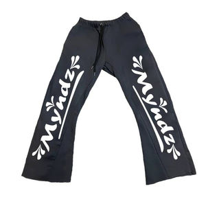 Nouveauté 2026 – Pantalon de survêtement ample et décontracté pour homme avec logo personnalisé, rayures latérales, coupe évasée et style oversize pour l'extérieur - Product Image 4