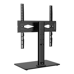 Supporto TV Universale Girevole per TV da 32-55 Pollici, Altezza Regolabile, Supporto da Pavimento Portatile con Piano in Vetro Temperato - Product Image 2