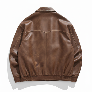 Veste en cuir véritable tendance avec capuche amovible, vestes en cuir personnalisées - Product Image 3
