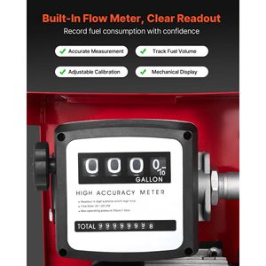 110V Electric Fuel Transfer Pump 16 GPM 60 L/min Diesel Kerosene <b>Meter</b> <b>Auto</b> No Fuel Transfer Pump for Diesel Kerosene - Product Image 5