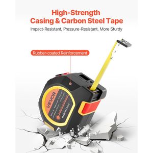 Misuratore di distanza Laser ricaricabile da 135 piedi 2-in-1 e misura di nastro magnetico da 16 piedi - Product Image 2