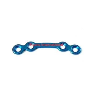 แผ่นไทเทเนียมสำหรับยึดกระดูกสัตว์ ขนาด 2.0 มม. ยี่ห้อ BISONS Wholesale รุ่น Veterinary Orbital Bridge Plate สำหรับศัลยกรรมกระดูก จำนวน 5 ชิ้น - Product Image 2