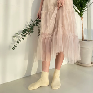 Calzini da Donna in Cotone a Costine, Tinta Unita, Traspiranti, per Uso Quotidiano, Casual, Primaverili, Vendita all'Ingrosso - Product Image 5