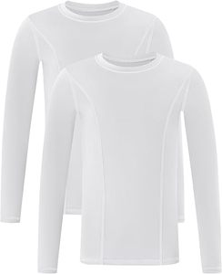 Camiseta de Manga Larga con Cuello Redondo de los Buffalo Bills, Blanca, 80% Poliéster, Transpirable, Bordada, de Color Sólido, Ajuste Elástico, Ropa Casual - Product Image 1