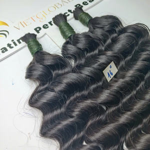 Cheveux bruts en vrac de donneurs pour le tressage de paquets de vague profonde bouclés profonds extensions de cheveux réels vietnamiens - Product Image 1
