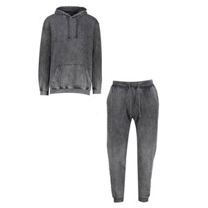 Wholesale Cheap Price Winter Hooded Casual Acid Wash Tracksuits for Men Pakistan Made High Quality Custom Logo Lightweight - Product Image 1