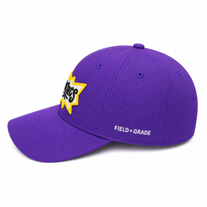 หมวกแก๊ปสีม่วง 6 แผง แบบ Snapback ปักโลโก้ คุณภาพดี สำหรับทุกเพศ สวมใส่สบาย - Product Image 1