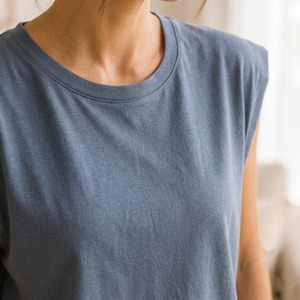 Ensemble de pyjama en jersey de coton et élasthanne respirant pour femmes, avec short, style simple, pour l'été - Product Image 4