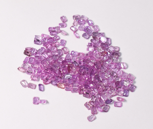 Lote de piedras preciosas de zafiro rosa natural, corte esmeralda, pequeñas, calibradas, sueltas, para la elaboración de joyas. - Product Image 3