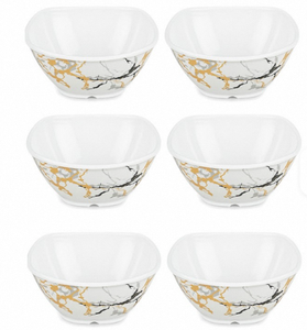 Bol en céramique avec motif marbré, 4,2 pouces, passe au lave-vaisselle, design moderne, pour servir les aliments en grande quantité - Product Image 2