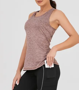 เสื้อแขนกุดตัวสั้นของผู้หญิงเสื้อระบายอากาศได้ดีเป็นมิตรกับสิ่งแวดล้อมล่าสุดออกแบบโลโก้ได้ตามต้องการ - Product Image 2