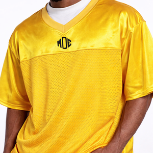 Último Modelo de Jersey de Fútbol Americano Retro Amarillo Extra Grande, Personalizado, Moderno, para Hombre, Fabricación de Ropa Deportiva con Etiqueta Privada OEM - Product Image 2