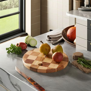 Planche à découper en bois d'acacia et de mangue réversible écologique, design durable avec base antidérapante, parfaite pour la préparation et la découpe des aliments - Product Image 2