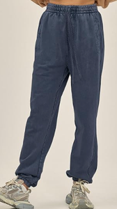 <b>Men's</b> Acid Wash Joggers Casual Cotton Sweatpants Elastic Waist Drawstring <b>Cuffed</b> <b>Trousers</b> - Product Image 3