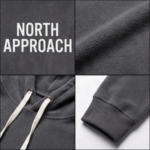 Sudadera con Capucha de Forro Polar para Hombre North Approach, Corte Regular, Informal, con Estampado de Letras Negras, Bolsillo Delantero, para Otoño - Product Image 4