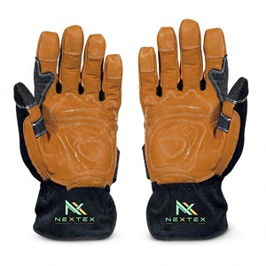 NEXTex Gants de sécurité en cuir véritable unisexes résistants à l'abrasion, gants de travail vert et marron - Product Image 5